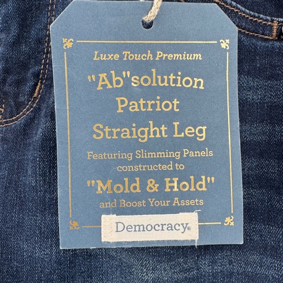 Democracy Natalie Ab Solution Straight Leg Jeans Indigo Women's Size 6P - Picture 6 of 16